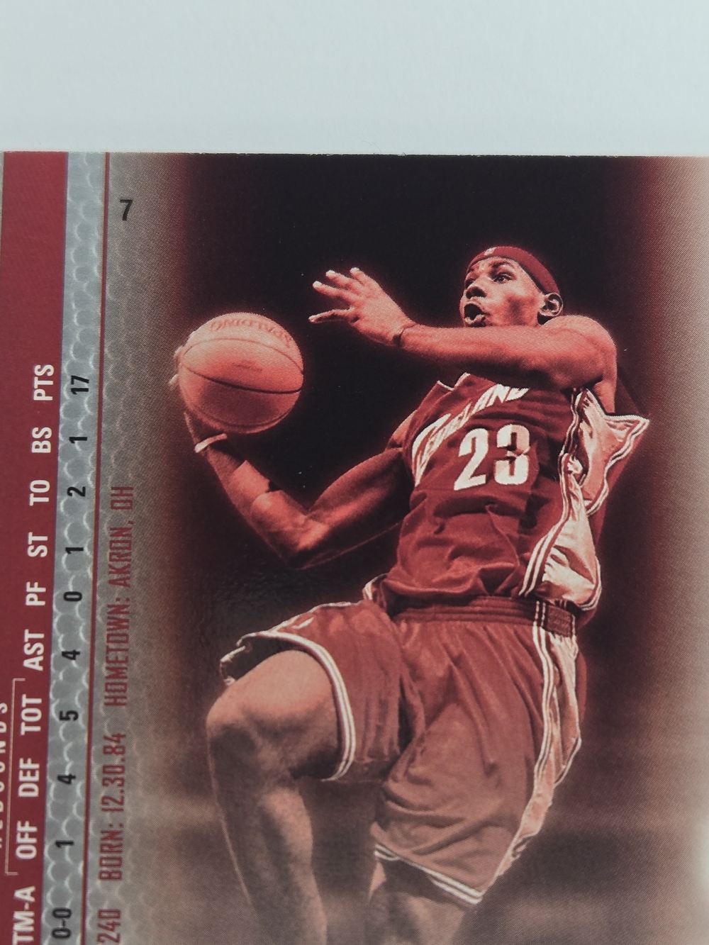 LeBron James Rookie Basketball Card Phenominal Beginning Red Jersey Cavaliers - Picture 10 of 15